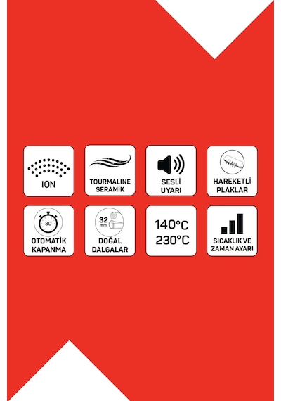 Arzum AR5112 Hypnose Ionmax Profesyonel WAG Maşa, Hızlı Isınan, 32 mm Turmalin Seramik, İyonlu, Lila