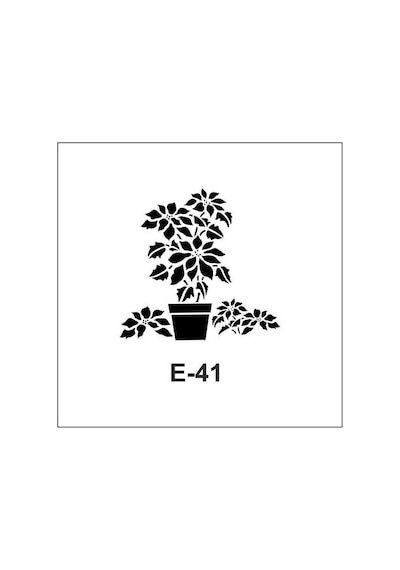 Artebella E Serisi Stenciller E-41 Stencil 10x10cm