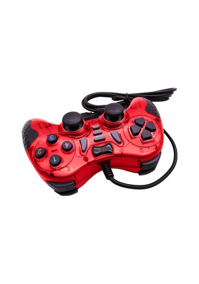 Pc Uyumlu Usb Dual Shock Titreşimli Joystick Oyun Kolu-cfl-2586 Kırmızı