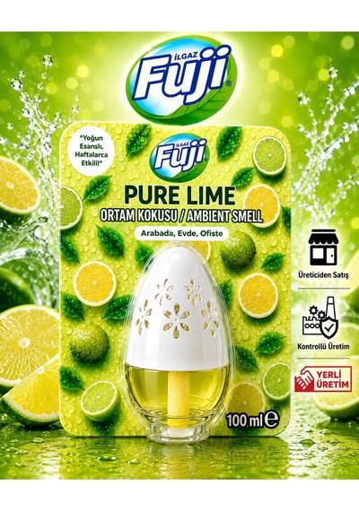 Ilgaz Fuji Limon Kokulu Araç, Wc, Oda Ve Ortam Kokusu 100 Ml Pure Lime Kalıcı Kavanoz Koku