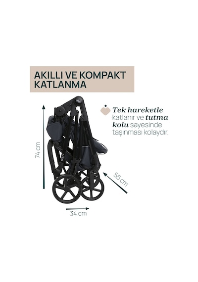 Chicco Seety Bebek Arabası Boston Grey 04087097530000
