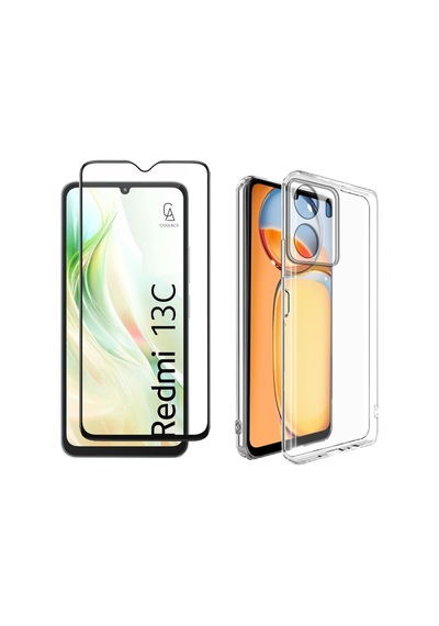 Xiaomi Redmi 13c İle Uyumlu Telefon Kılıfı Ve 5d Tam Kaplayan Cam Ekran Koruyucu