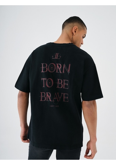 Oversize Erkek Tshirt K.kol Siyah