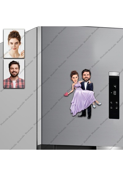 Gelin Damat Tasarımlı Buzdolabı Magneti/resim Gönder Magnet Ols