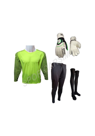 Evox Kaleci Forma,Pantolon,Lüx Çorap,Kaleci Eldiveni Set-Turuncu