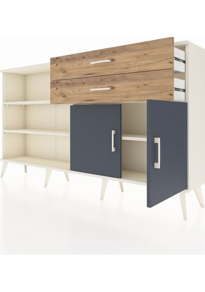 Arges Konsol 3 Raflı 2 Çekmeceli 2 Kapaklı 176x30x99 Aytaşı-antra Aytaşı-antrasit/çam Arges Konsol 3 Raflı 2 Çekmeceli 2 Kapaklı 176x30x99 Aytaşı-antra Aytaşı-antrasit/çam