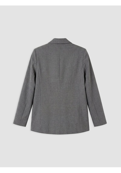 Lcw Vision Gri Kruvaze Yaka Kadın Blazer Ceket