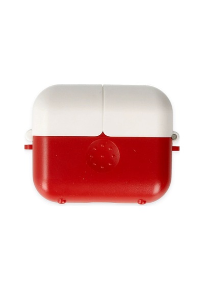 Airpods 3 3.nesil Basmalı Kılıf - Kırmızı-beyaz