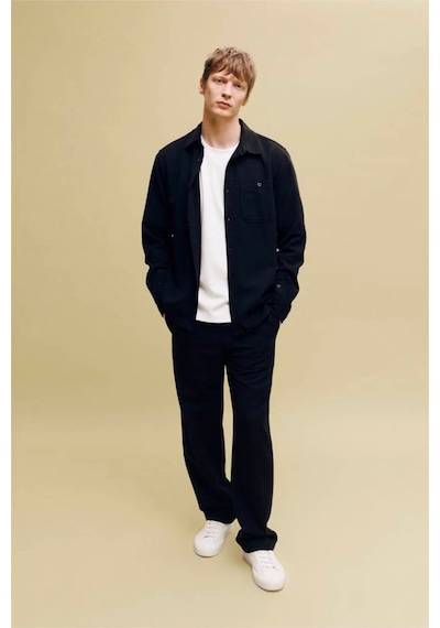 Defacto Premium Twill Gömlek H1360ax26spbk81 Siyah-bk81