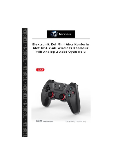 Elektronik Kol Mini Alıcı Konforlu Alet Gp4 2.4g Wireless Kablosuz Pilli Analog 2 Adet Oyun Kolu