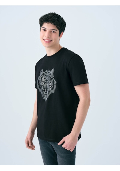 Loft Regular Fit Siyah Erkek T-shirt Lf2039570 Siyah