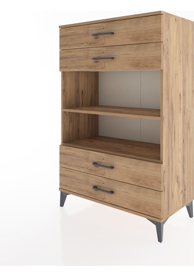 Hyperion Dolap 2 Raflı 4 Çekmeceli 88x44x134 Çam-çam Atlas Çam