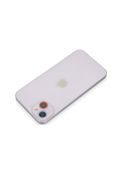 İphone 13 Renkli Kamera Lens Koruma Cam - Pembe-mavi