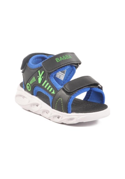 018125 P Siyah-saks Çocuk Sandalet Ba & Ba Siyah - Saks