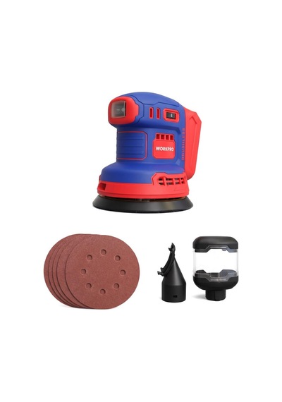 Workpro Wp392203 20volt 125mm Şarjlı Kömürsüz Devir Ayarlı Profesyonel Eksantrik Zımpara Aküsüz