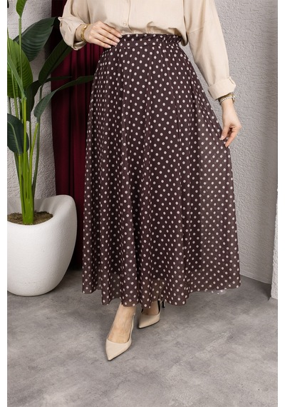 Hira Life Fashion Kadın Astarlı Puantiye Desenli Tül Etek Kahverengi-bej Kahverengi-bej Hira Life Fashion Kadın Astarlı Puantiye Desenli Tül Etek Kahverengi-bej Kahverengi-bej
