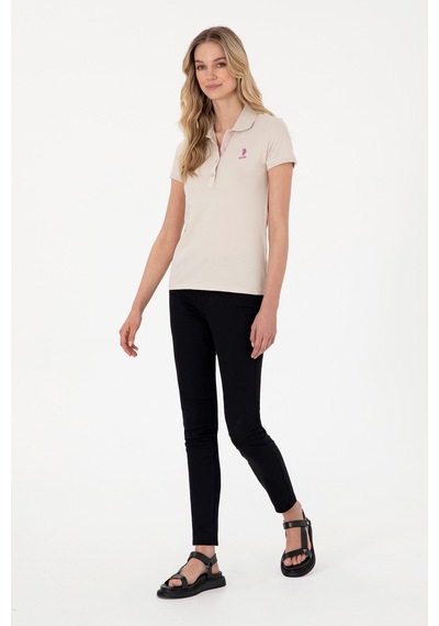 U.S. Polo Assn. Kadın Siyah Toothpick Fit Kanvas Pantolon 50299110-VR046