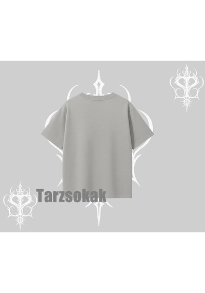 Tarzsokak Oversize Tshirt Born To Rock Eternal Flame Legacy Gri