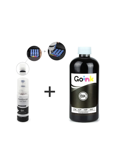 Epson L3252 İçin 103 Mürekkep 500 Ml Siyah + 70 Ml