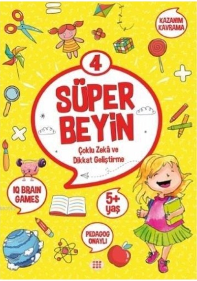 Dokuz Yayınları Süper Beyin 4 5+ Yaş Dikkat Geliştirme Çoklu Z