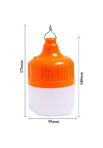 Ledx Ln-or50g 50 Watt Type-c Şarjlı Taşınabilir Asma Kancalı Kamp Çadır Lambası 6500k 1200mah 3 Modlu Abs Malzem Çok Renkli