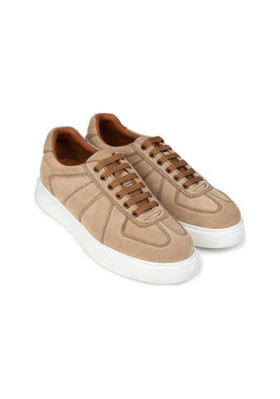 Deery Erkek Hakiki Süet Vizon Renk Sneaker Ayakkabı - 02017mvznp01 Vizon