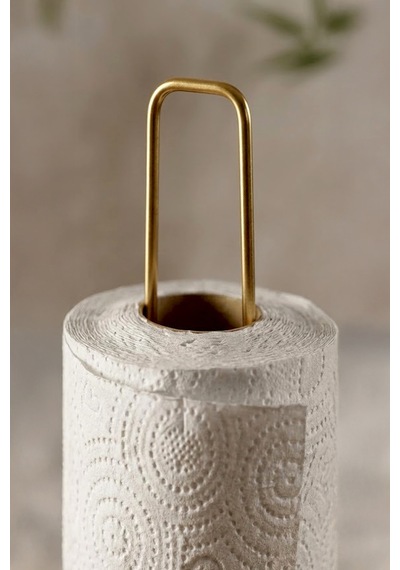 Paslanmaz Metal Peçetelik-rulo Kağıt Havluluk 29 Cm Gold