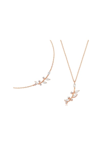 Işıltılı Zeytin Dalı Rose Renk Gümüş İkili Mini Set