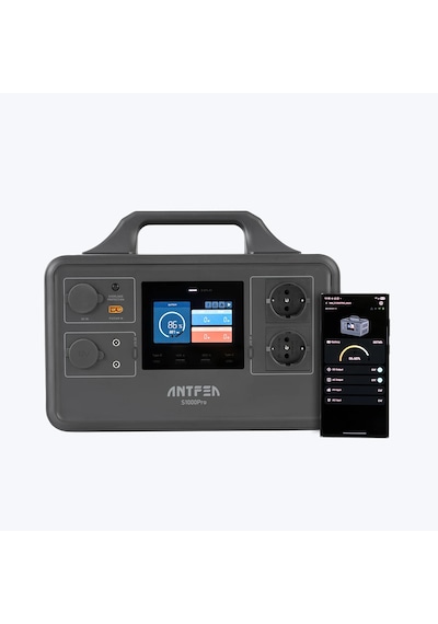 Antfea S1000 Pro Taşınabilir Güç Kaynağı + 300w Taşınabilir Güneş Paneli 1.2 Kw / 1 Kwh / 300 W