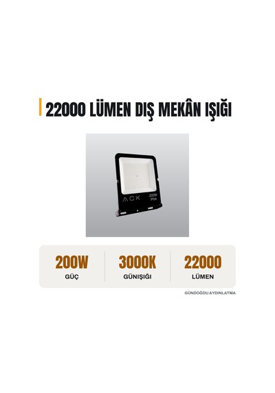 Ack 200w Led Projektör 3000k - At62-19602