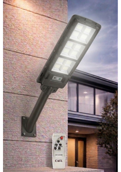 Ct 4642 Solar Güneş Enerjili 300w Sensörlü Sokak Armatür 6400k Beyaz Işık Diğer