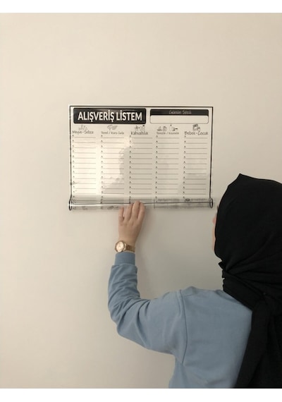 Alışveriş Listesi Programı Yazı Tahtası Akıllı Kağıt Tahta Tutuna-Şeffaf
