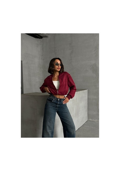 Verymoda Süet Mont F1809 Bordo