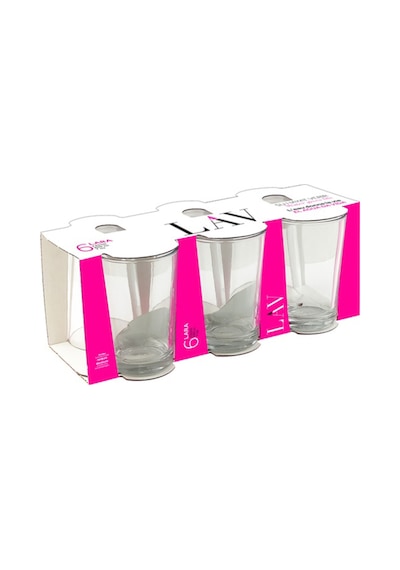 Lav Lara Cam Su Bardağı 6'lı 205 ml