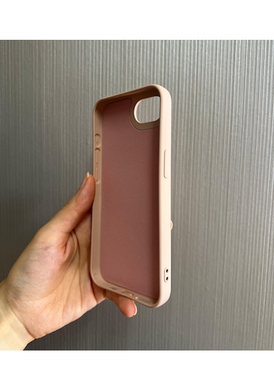 Apple Uyumlu iPhone 16e Logolu İçi Kadife Silikon Lansman Kılıf