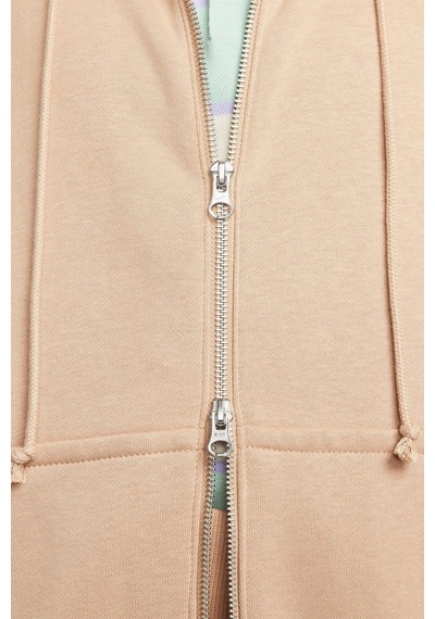Nike Sportswear Phoenix Fleece Oversized Hoodie Full Zip Bol Kesim Kapüşonlu Kadın Sweatshirt Bej Bej