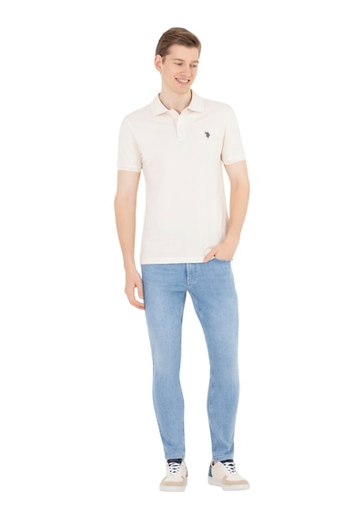 U.S. Polo Assn. Erkek Polo Yaka T-shirt Krem