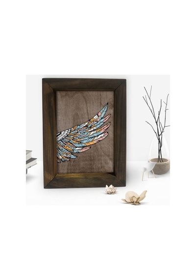 Bk Gift Kanat Tasarımlı Dekoratif Doğal Masif Ahşap Çerçeve 15X20 (500610092)