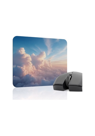 Bulutlar Kaymaz Dikişli Kauçuk Oyuncu Mousepad V2 - 22x18 Gaming Mouse Pad Fare Altlığı