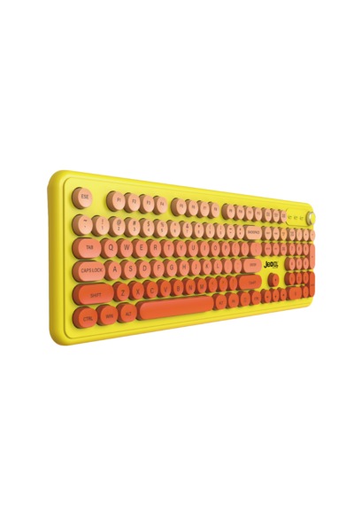 Jedel Wkb104 Kablosuz Bluetooth + 2.4ghz Çift Modlu Retro Daktilo Tasarımlı Multimedya Türkçe Q Klavye