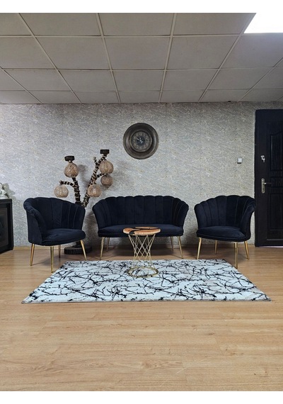 Zafir Papatya Çay Seti Koltuk Takımı Gold Sivriltme Ayak, Balkon, Salon, Ofis, Cafe Koltuk Takımı Siyah Zafir Papatya Çay Seti Koltuk Takımı Gold Sivriltme Ayak, Balkon, Salon, Ofis, Cafe Koltuk Takımı Siyah