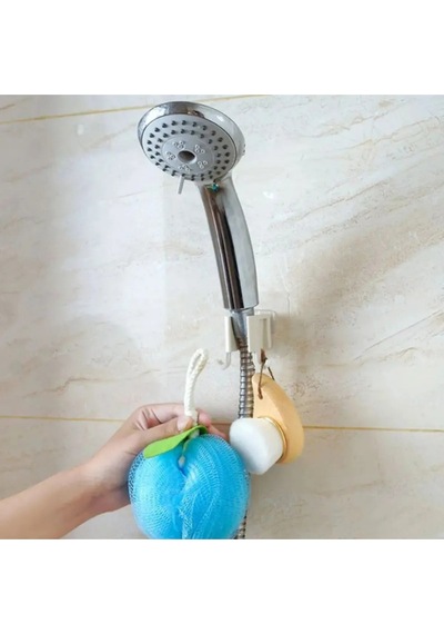 Kendinden Yapışkanlı Çift Askılı Banyo Duş Başlığı Tutucu Duş Başlığı Organizeri Beyaz Belirtilmemiş Diğer