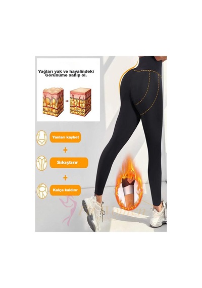 Fit Women Vücut Beli Agraflı Korse Tayt 4409 Siyah
