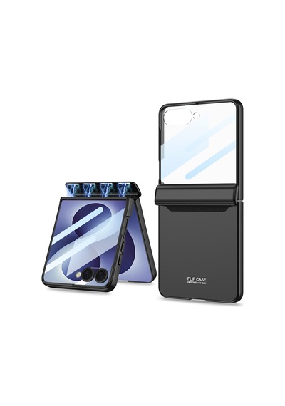 Samsung Galaxy Uyumlu Z Flip 8 Kılıf M-magnet Standlı Case Siyah