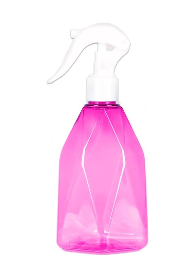 Prizma Desenli Sprey Şişe, Boş Plastik Şişe, Püskürtme Başlıklı Pembe