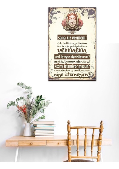 Şener Şen Replik Retro Vintage Drtr0100 Ahşap Mdf Tablo