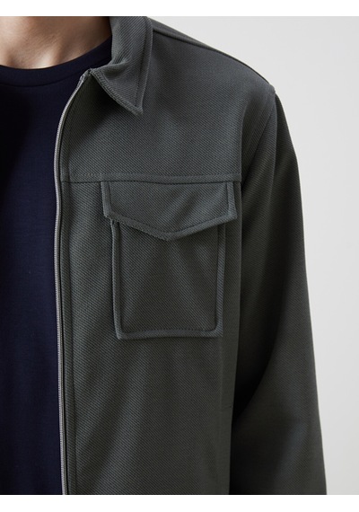 Lcw Vision Yeşil Slim Fit Gömlek Yaka Erkek Ceket