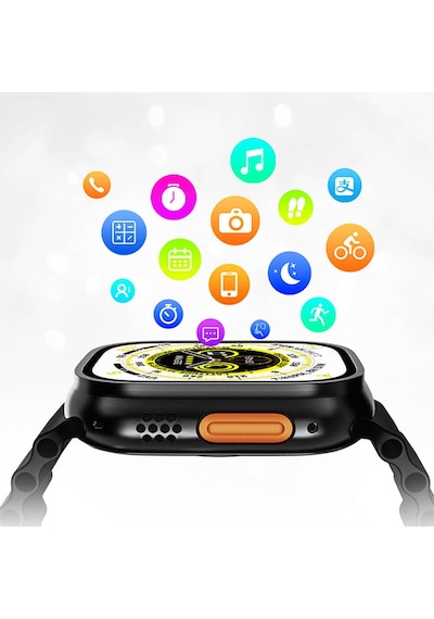 İos Ve Android Uyumlu Akıllı Saat Ra23 Smart Watch 49mm Ip67 Sertifikalı Siyah Siyah