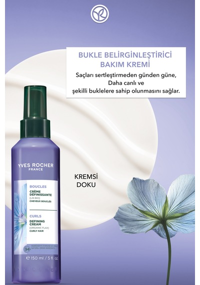 Yves Rocher Bukle Belirginleştirici Bakım Kremi - Kıvırcık Ve Dalgalı Saçlar -vegan-durulanmaz-99729 150 Ml