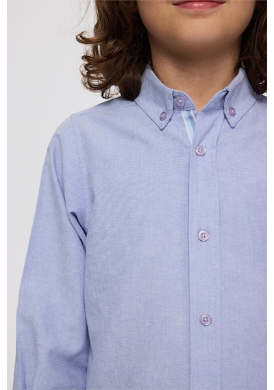 Panço Erkek Çocuk Basic Lacivert Oxford Gömlek